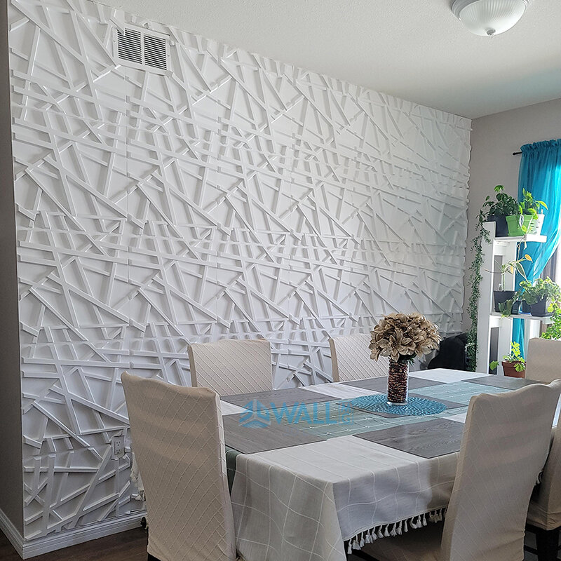 12 pz 50cm 3D pannello murale linee geometriche 3D wall sticker carta da parati murale diamond design decor tile 3D mold 90's estetica room