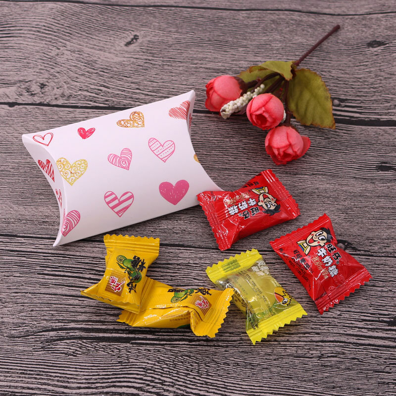 2020 새로운 사탕 포장 결혼식 생일 호의 사탕 선물 가방 보석 포장 여러 가지 빛깔의 옵션 접이식, 6.5*9*2.5cm