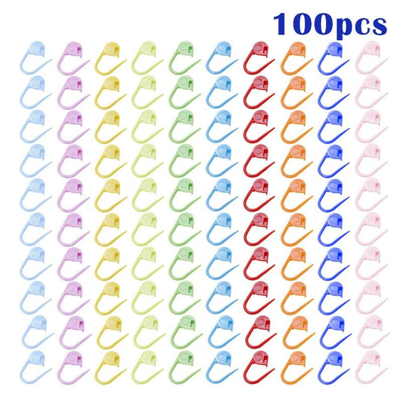 100 pçs tricô crochê ponto de bloqueio agulha clipe marcador artesanato diy ferramentas de costura