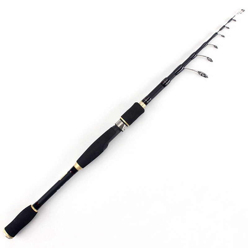 2.4/2.7/3/3.6m 12 feet MH power carbon telescopic travel casting fishing rod spinning lure 10-28g portable fast action bass rod