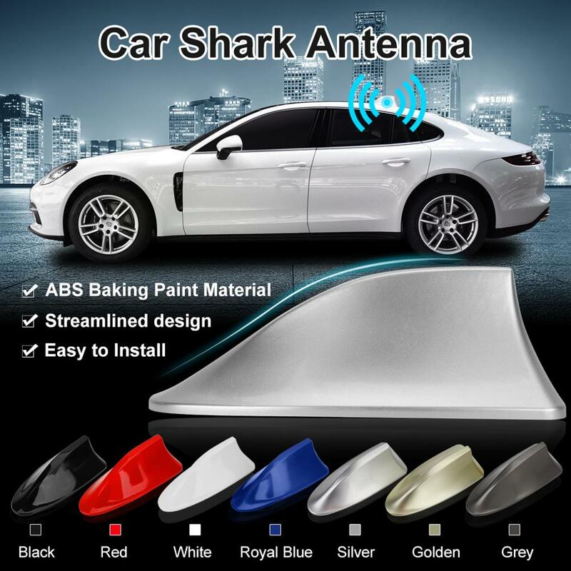 Universal Car Shark Fin Antena, Antenas de Rádio, FM, AM Signal, Antena Protetora, Car Styling, Decoração do Telhado, Sticker Base