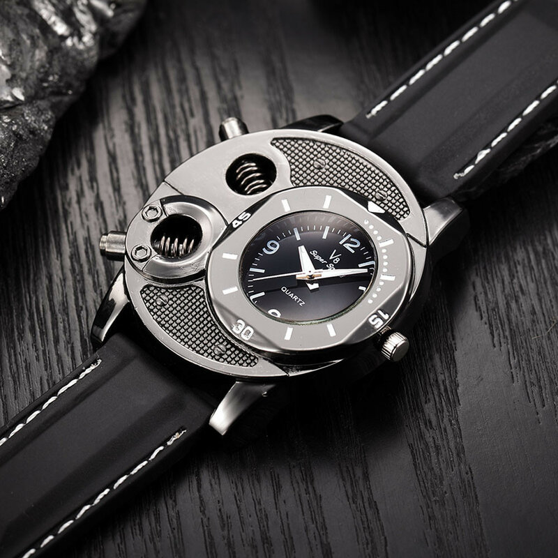 V8 nowych mężczyzn ogląda męskie zegarki sportowe modny gumowy pasek zegarek męski kwarcowy mannen horloge uhr herren reloj hombre