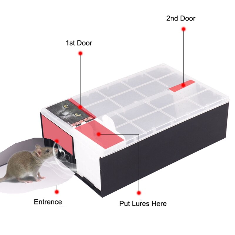 Household Mouse Trap Automatic Continuous Mousetrap Reusable Catch High Effect Rat Traps Catcher Rat Killer Mice Rodent Cage