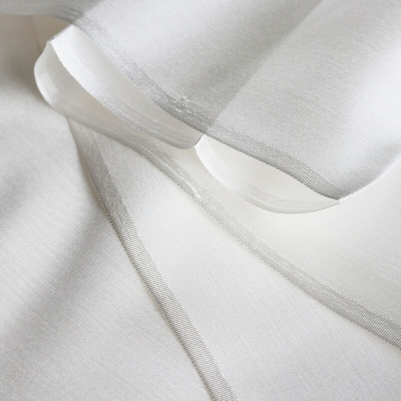 Натуральный Off White Неокрашенный 100% шелк, ткань хабутай, Паг, чистый шелк, прозрачная 6 мм Ткань Эпонж для самостоятельной покраски и окрашивания