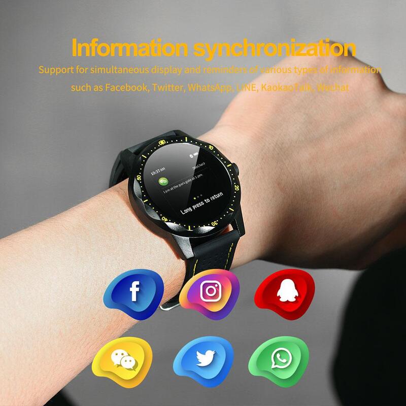 SKY 1 montre intelligente hommes IP68 étanche activité Tracker Fitness Tracker Smartwatch horloge bord pour android iphone IOS téléphone