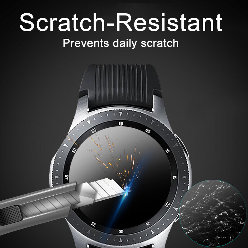 Protector de pantalla de vidrio templado para Samsung Galaxy Watch, 46mm, 42mm, película protectora para Gear S3, reloj deportivo mejorado