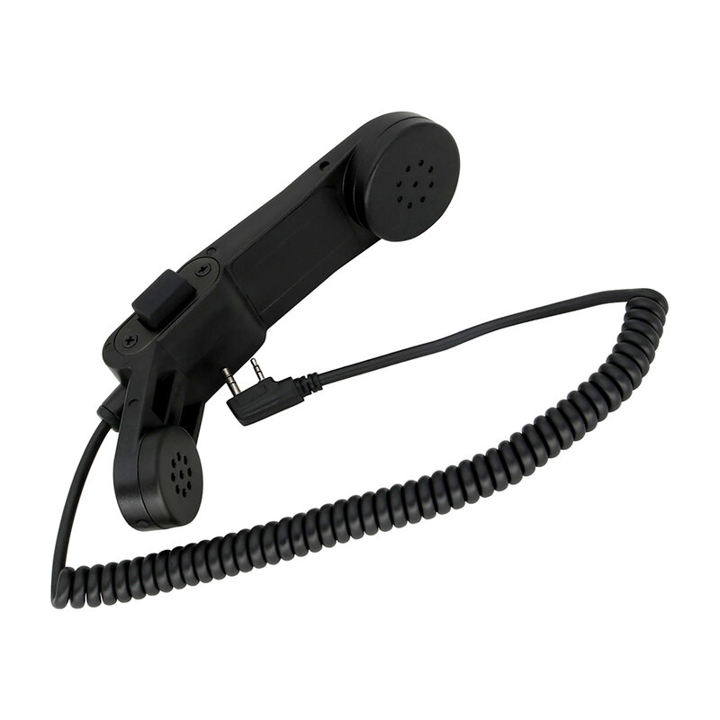 Mikrofon ręczny mikrofon obsługi Kenwood wtyczka 2-pin H250 PTT używane do łączenia zestaw słuchawkowy taktyczna walkie-talkie BK
