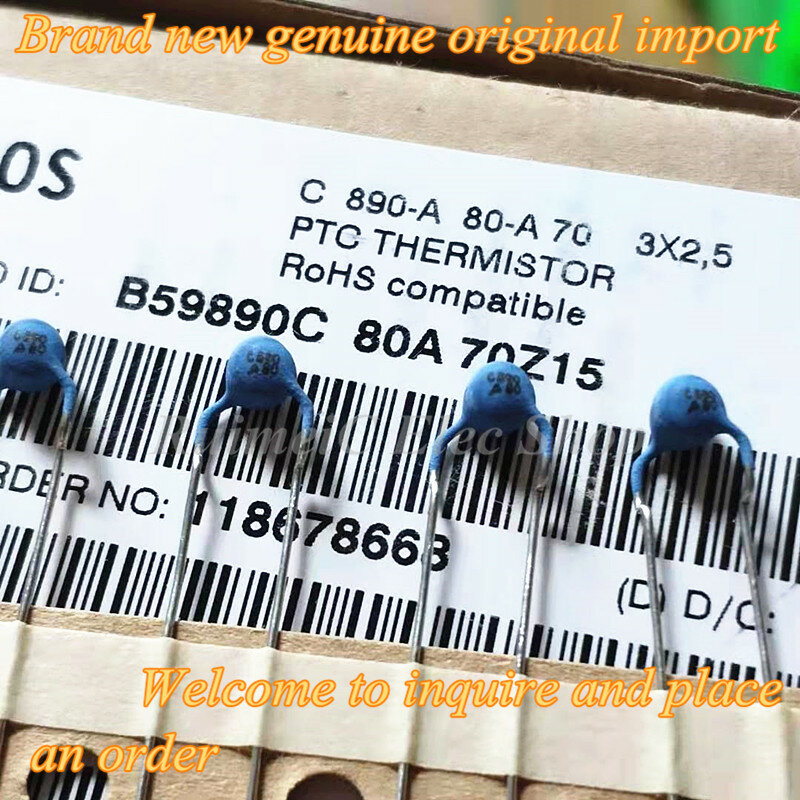 Frete grátis 10 pçs b59890c0080a070 b59890c80a70 novo original importação ptc c890 80 120 graus plug-in termistor série completa