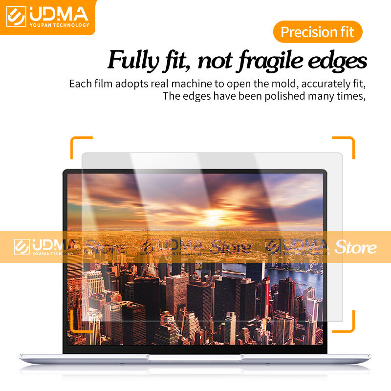 UDMA-Película de vidrio Flexible HD para pantalla táctil de ordenador portátil, Protector de pantalla para Acer, Lenovo, Dell, Xiaomi, HP, ASUS, 16:9, 12, 13, 14, 15 y 17 pulgadas