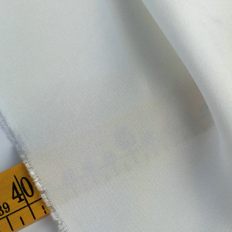 Natrue-tela crepé de seda de 40mm, tejido blanco, lujoso, para vestido, mareriales, crepé pesado, 100%