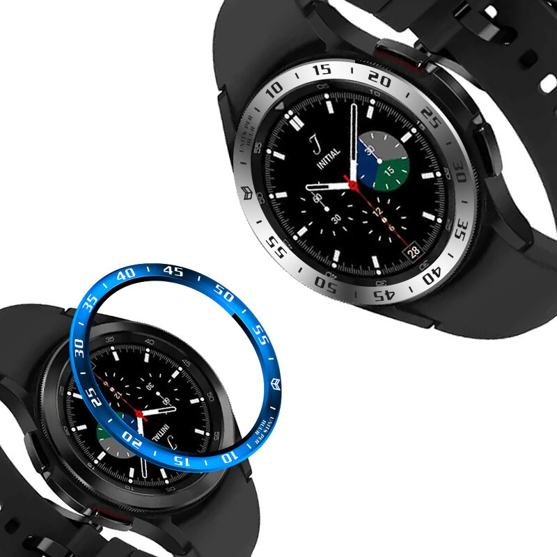 Bezel Ring Voor Samsung Galaxy Horloge 4 Klassieke 46Mm 42Mm Roestvrij Smartwatch Beschermhoes Cover Kras Geval Metalen fram