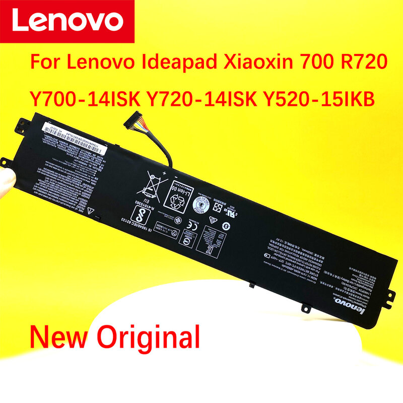 Bateria original para Lenovo IdeaPad, Xiaoxin 700, R720, Y700-14ISK, Legião Y520-15IKB, 15IKBM, 15IKBN Y720-14ISK, L14M3P24, L14S3P24, Novo