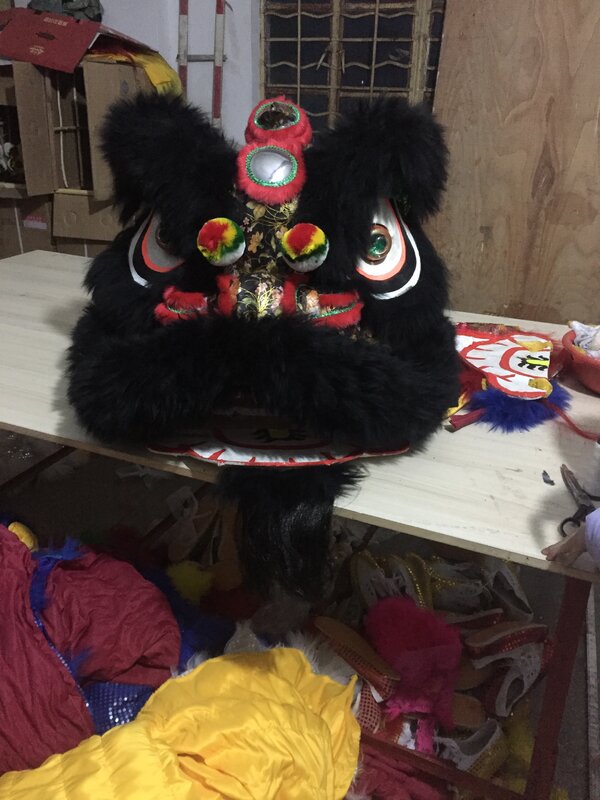 Chiny lew kostium taneczny wydajność południowa wełna lew taniec kostium maskotka odzież sceniczna chiński Cosplay lew strój do tańca
