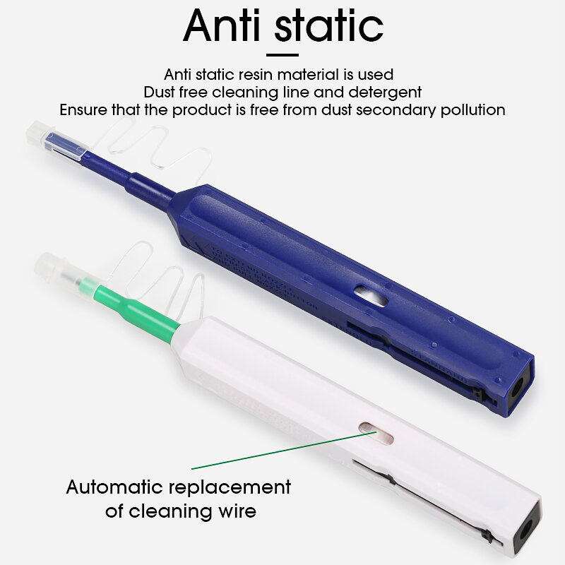 2/5pcs/lot 2.5mm(SC/ST/FC/E2000) Fiber Optic Cleaner Pen 1.25mm(LC/MU) FTTH One Touch Cleaning Tool Cleaning Number of 800 Times