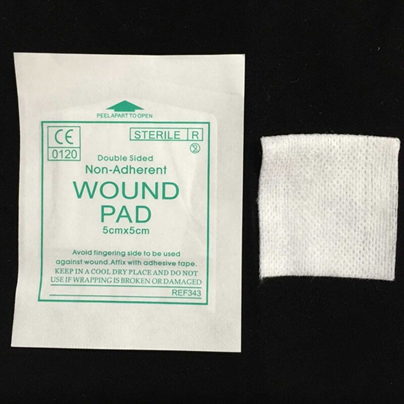 Nueva almohadilla de gasa 100% algodón Primeros Auxilios resistente al agua vendaje de heridas esterilizado almohadilla de gasa médica suministros de cuidado de heridas