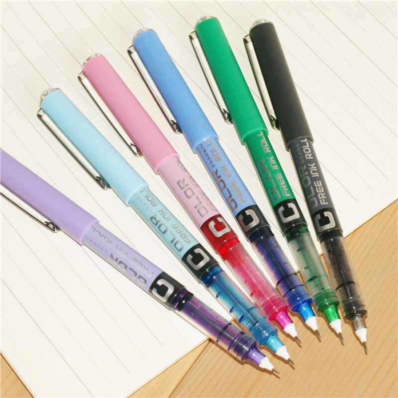 Luxus Hohe Qualität Nadel Typ Gel Stifte Gerade Flüssigkeit Yype Farbe Stift Wasser Schreibwaren Büro Schule Liefert Schreiben