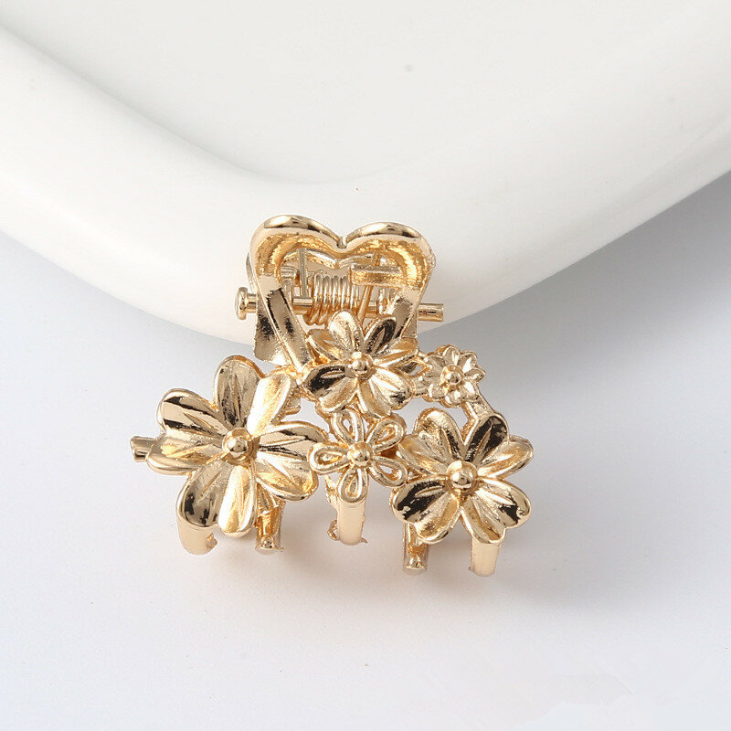 2021 Explosion New Fashion Beautiful geometry Alloy plating flowers Hairpin Barrettes for Women Girl Accessories Headwear