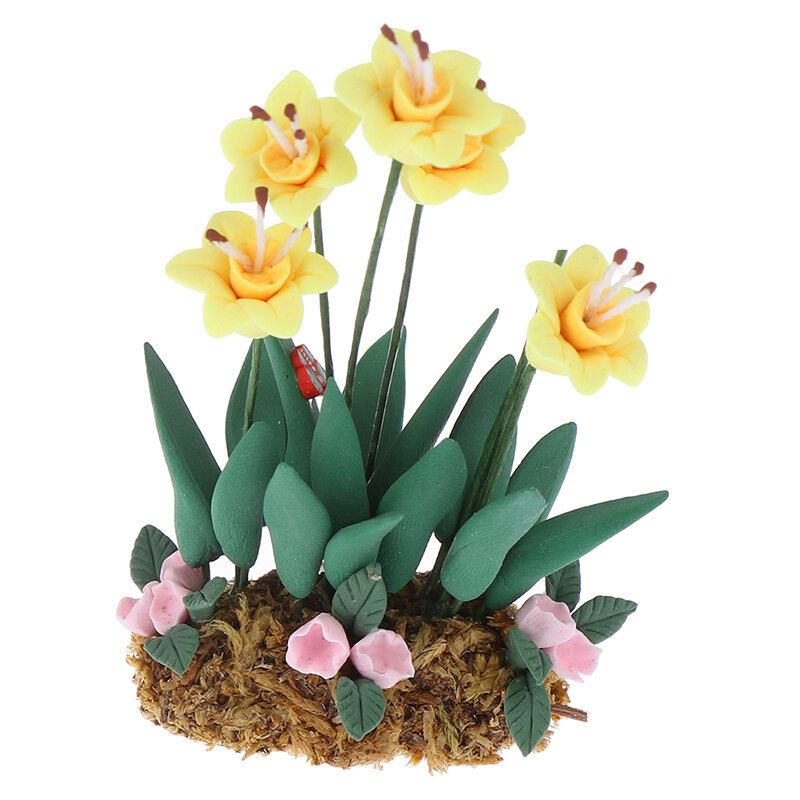 1:12 accessori per case delle bambole in miniatura cesto di fiori Mini cesto di frutta vaso di fiori Decor Toy vasi da giardino e fioriere 19 stili