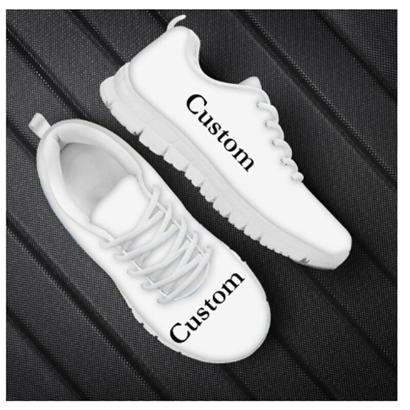 50 pezzi immagine personalizzata Logo del marchio modello donna Sneakers Casual infermieristica comode scarpe basse in rete per ragazze femminili Dropship