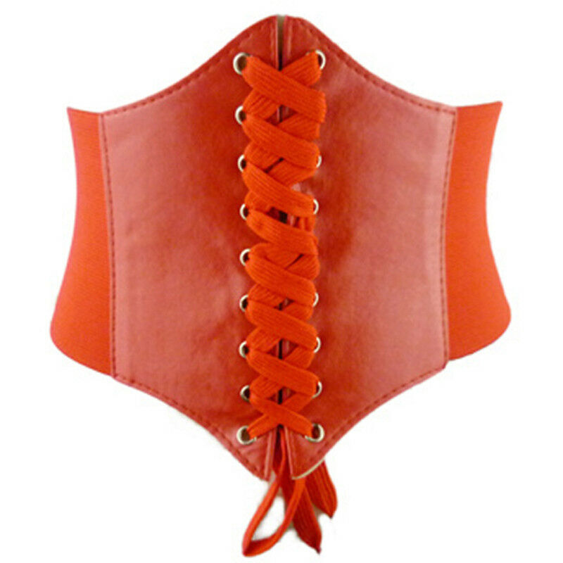 Elegante Vintage Morbido PU Leather Wrap Around Tie Cinture Delle Donne Delle Signore Corsetto Cinch Vita Cintura Larga Elastico Della Cinghia Del Vestito