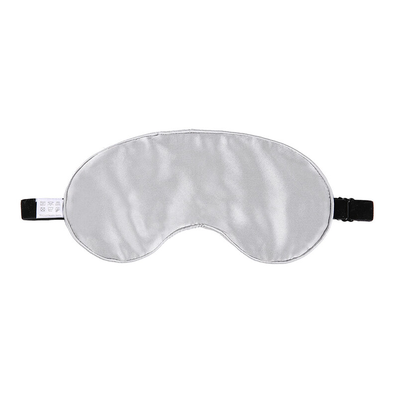 LILYSILK-Silk Eye Sleep Mask para homens e mulheres, banda elástica larga, cinza prateado