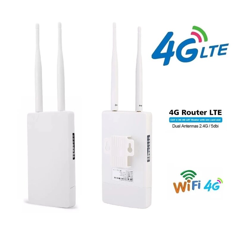 พลังงานแสงอาทิตย์กลางแจ้ง4G LTE CPE Router ชุด CAT4 2.4G Wifi 3G 4G การ์ดพลังงานแสงอาทิตย์ Router ระบบ Security Cam