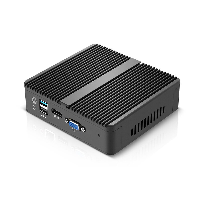 Mini PC Firewall Router sin ventilador Intel Celeron J1900 J4125 Quad Cores 4x Gigabit Ethernet, Compatible con WiFi 4G LTE Pfsense OpenWrt