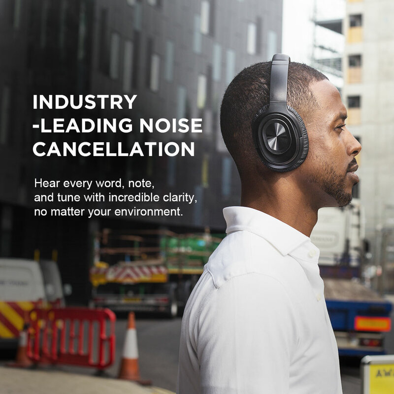 Cowin se7max [atualizado] cancelamento de ruído ativo fone de ouvido bluetooth 5.0 sem fio fones de ouvido com microfone alta fidelidade graves profundos
