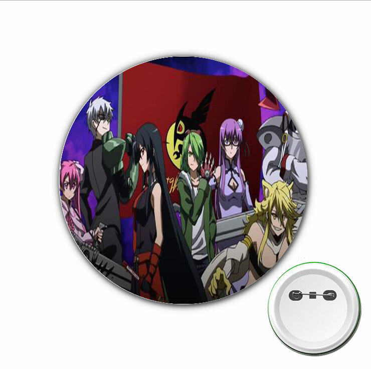 ¡3 piezas anime Akame ga KILL! Insignia de Cosplay de dibujos animados, alfileres, broche para ropa, accesorios, mochilas, bolsos, botón