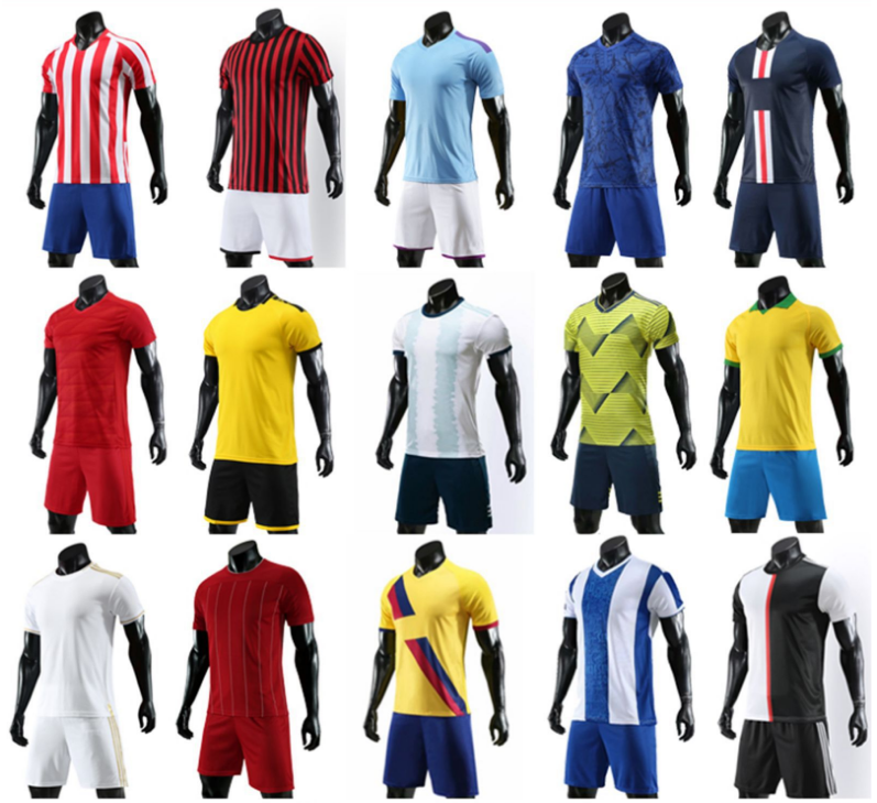 19 20 Mens Blank Custom Drucken Erwachsene Kinder Fußball Trikots Trainings Uniform Survêtement Fußball Kit