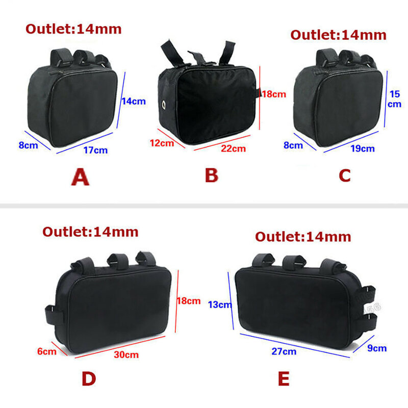Bicycle Bike Tube Frame Pack Bag Case Battery li-ion Tool Box Storage Hanging Multiple Sizes Waterproof Convenience for Bicycle