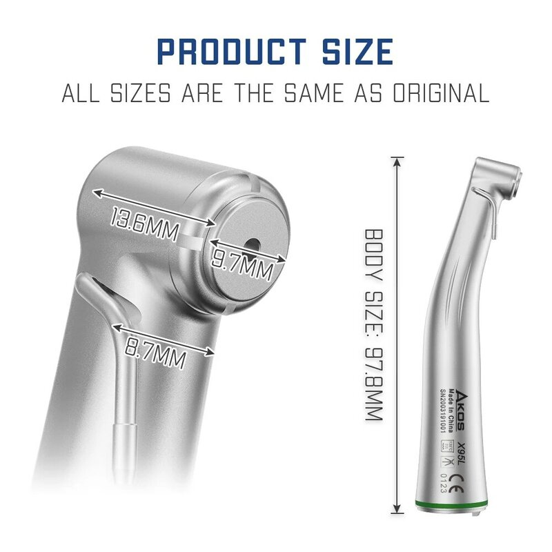 نموذج جديد 20:1 انخفاض سرعة اليد قطعة كونترا زاوية قبضة X-SG20L مع Led الألياف البصرية لزرع جراحة الأسنان
