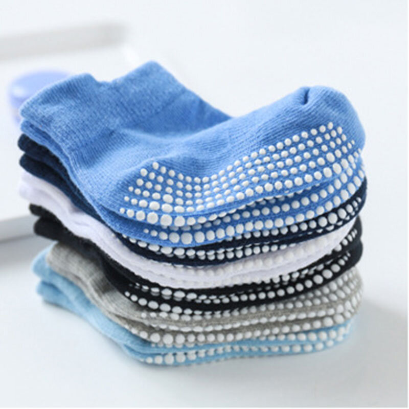 6 Pairs/lot 0 to 6 Yrs Baby Floor Socks Boys Girls Cotton Children's Anti-slip Boat Low Cut  Sock For Kid With Four Season
