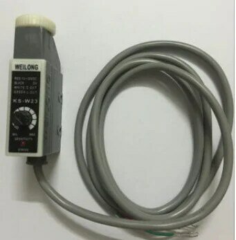 WEILONG รหัสสี Sensor KS-W23 (แหล่งกำเนิดแสงสีขาว) NPN กระเป๋าเครื่อง Photoelectric Switch Sensor เปลี่ยน KS-C2W