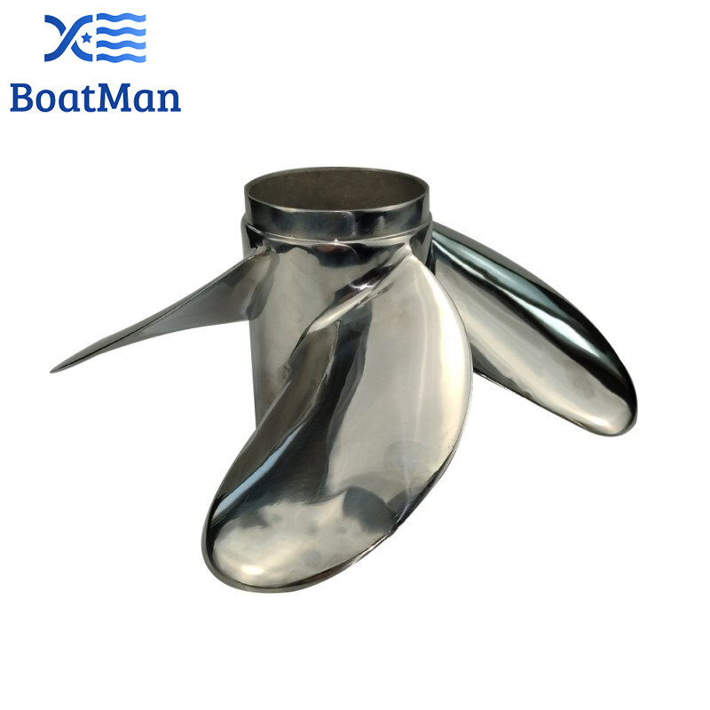 BoatMan® 11 5/8X11 Stainless Steel 4 Blade Propeller For Honda 35HP 40HP 45HP 50HP 60HP Outboard Motor Boat Marine Parts RH