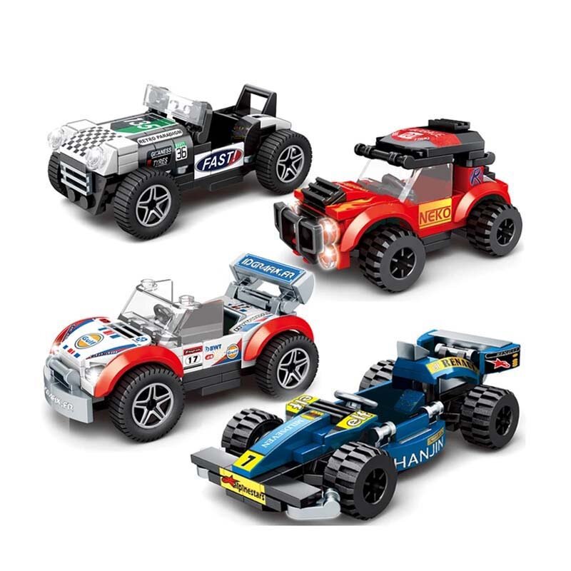 City Speed Champions Car Building Blocks Racing Sport Auto Car Super Racers Man Bricks Construction Toys For Children