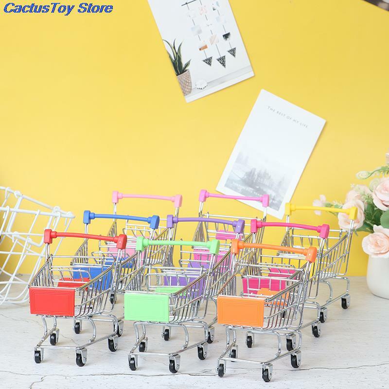 New Mini Shopping Cart Trolley Home Office Sundries Storage Ornaments Children's Toy