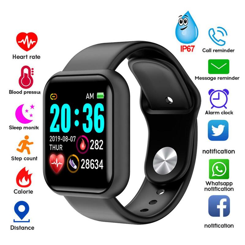 D20 Bluetooth montres intelligentes hommes étanche Sport Fitness Tracker Bracelet intelligent pression artérielle moniteur de fréquence cardiaque Y68 Smartwatch