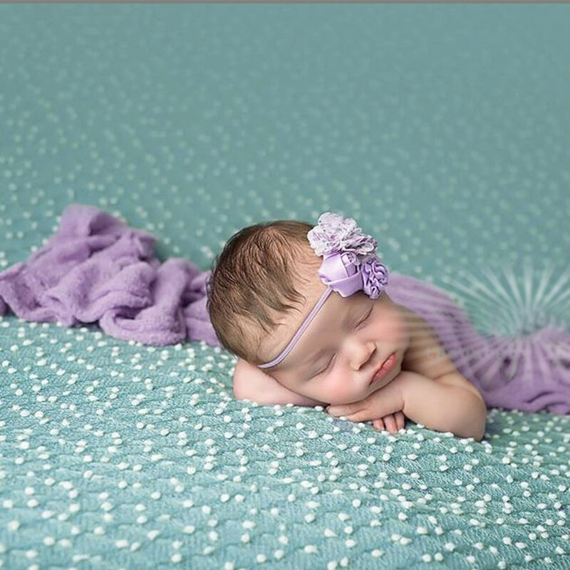 写真撮影アクセサリーベビーニットソフト小さなへまラップ新生児幼児の写真の小道具バスケットフィラー背景生地