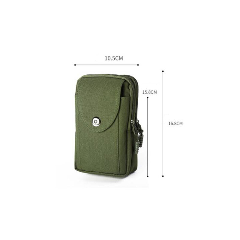 Man Waistbags Belt Phone Pouch Sport Running Mobile Phone Pocket Solid Color Magnetic Clasp Portable Bags with Hook High Quality