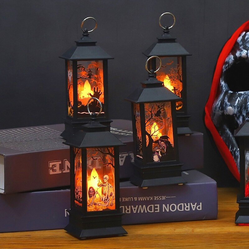 PheiLa Halloween Laterne Lichter Elektron Powered für Halloween-Party Horror Geist Tragbare Lampe Indoor Outdoor Dekoration