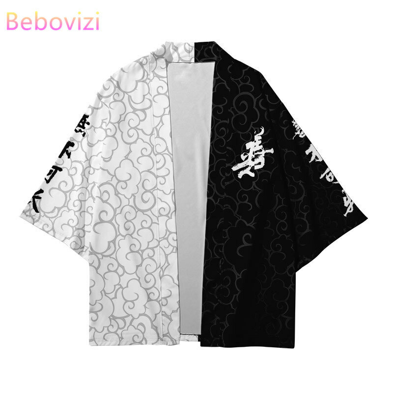 Kardigan Streetwear Kimono Jepang Fashion Gaya Tiongkok XXS-6XL 5XL 4XL Ukuran Plus Cardigan Wanita Pria Harajuku Haori Kemeja Atasan Yukata