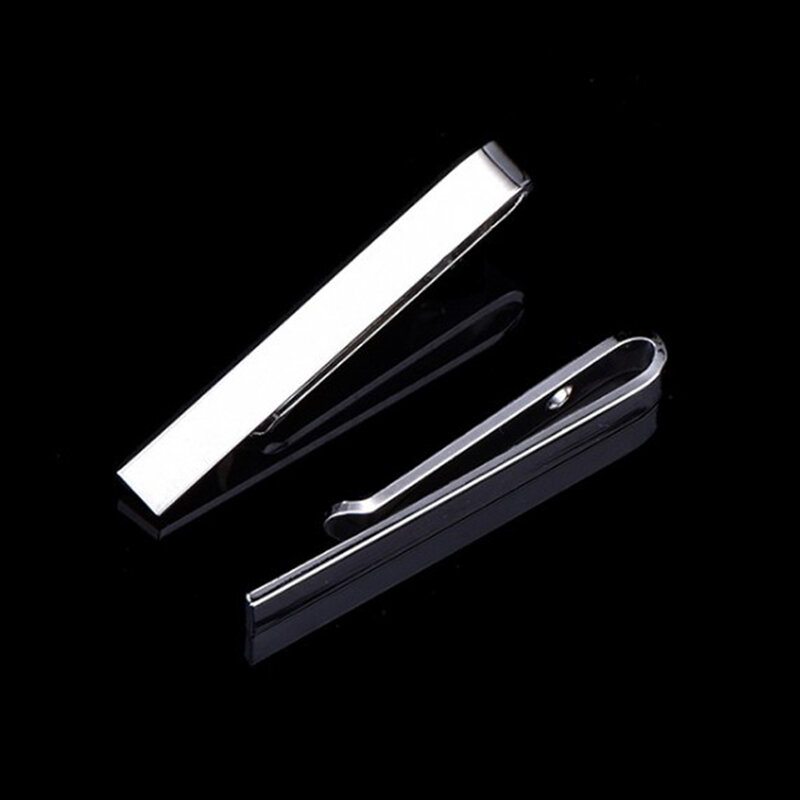 Nieuwe Dasspeld Mode Stijl Stropdas Mannen Metal Silver Eenvoudige Bar Sluiting Praktische Bowtie Sluiting Tie Pin Voor Mens Gift accessoires