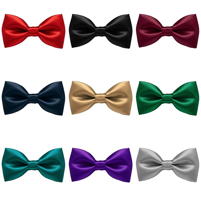 JEMYGINS-Laço monocromático masculino, gravata borboleta infantil, festa de casamento, presentes de negócios, gravatas, alta qualidade, nó borboleta, vermelho, preto