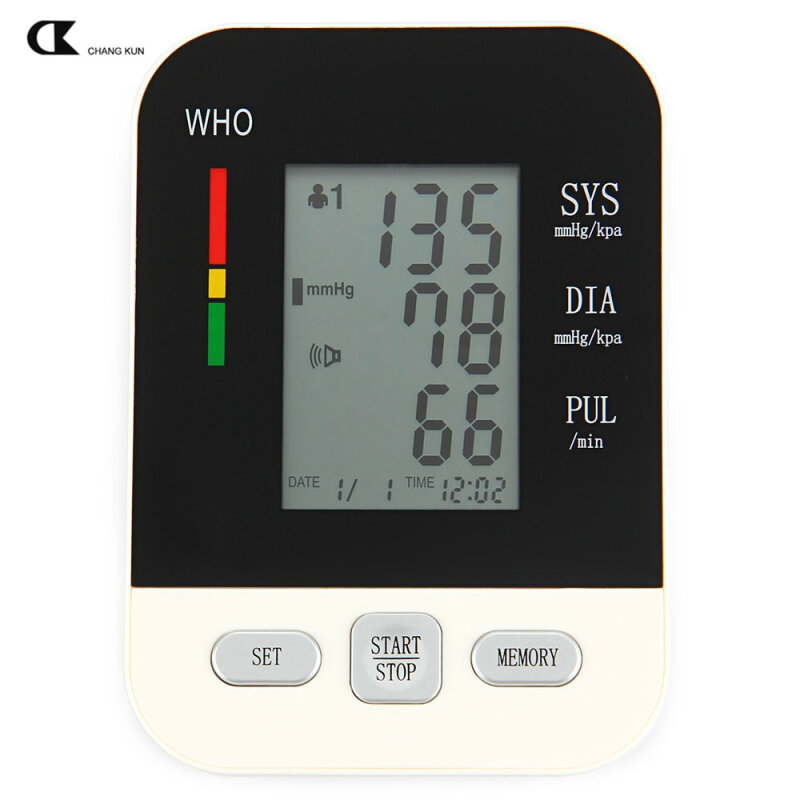 Professionale Automatico Braccio Digitale di Pressione Sanguigna Monitor Tonometro Usb Ricaricabile Sfigmomanometro tensiometro cardiofrequenzimetro