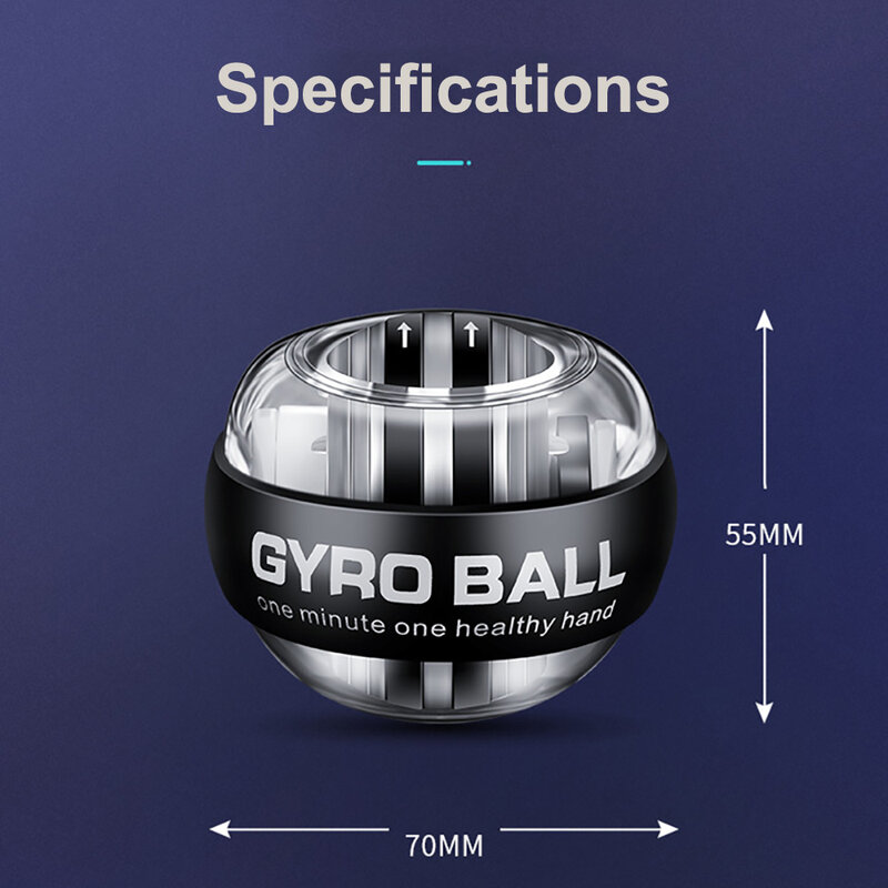Merek Asli Self-mulai Giroskop Powerball Gyro Daya Bola Tangan Otot Rileks Lengan Pergelangan Tangan Kekuatan Pelatih Peralatan Kebugaran