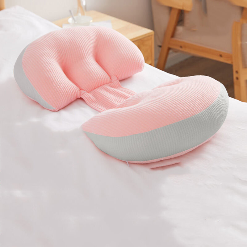 Multi-Function Pure Cotton Sleeping Support หมอนสำหรับหญิงตั้งครรภ์ U-Shape การจับคู่สี Pregnancy Side Sleeper เอวหมอน