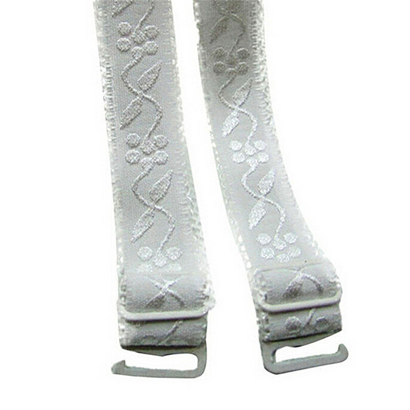 1 par 34cm antiderrapante sutiã cintas feminino ombro duplo sutiã elástico cor de néon cinta sutiã elástico multicor cueca