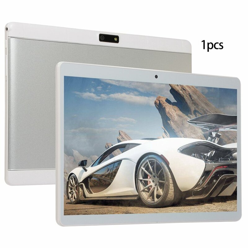 V10 クラシックタブレット 10.1 インチ HD 大画面アンドロイド 8.10 バージョンファッションポータブルタブレット 6 グラム + 64 グラム白タブレット