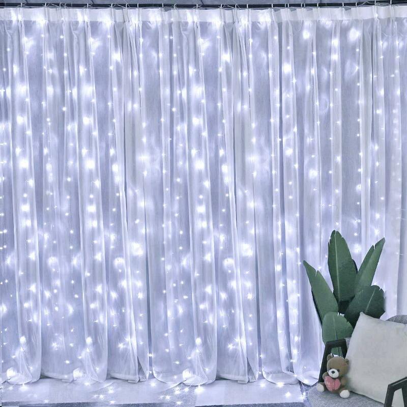 USB Festoon String Light Fairy Garland ผ้าม่านคริสต์มาสแสงตกแต่งคริสต์มาสสำหรับวันหยุดหน้าแรกตกแต่งใหม่ปีโคมไฟ
